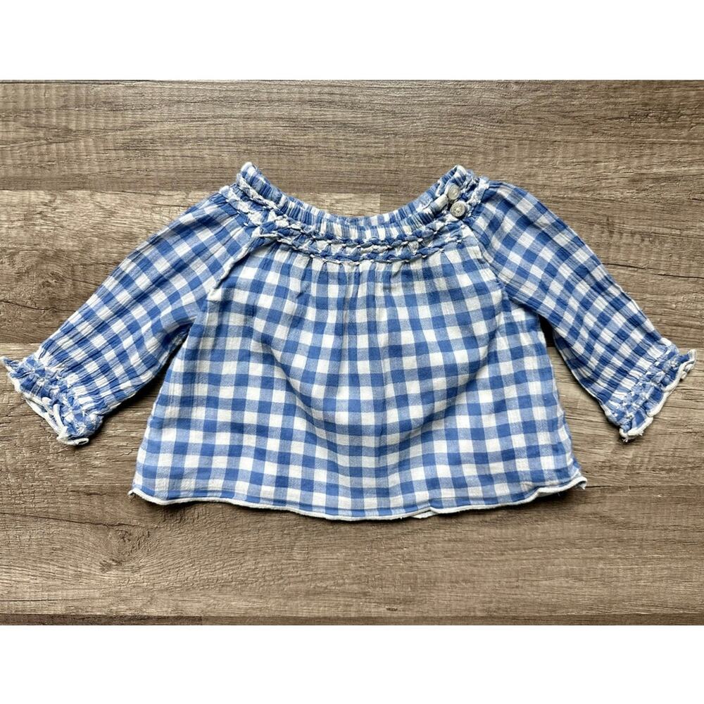 babyGap Royal Blue Gingham Shirt